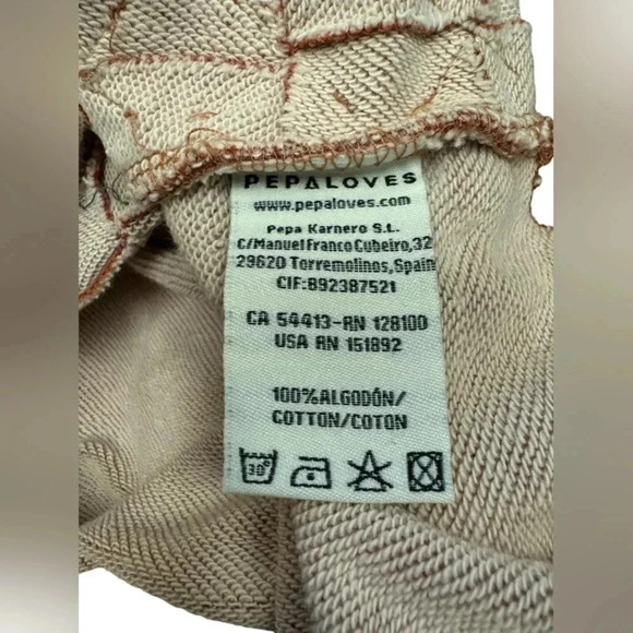 Pepaloves Sweater Patchwork Anthropologie Crewneck Brick Colour  Size Large - Picture 9 of 9